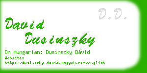 david dusinszky business card